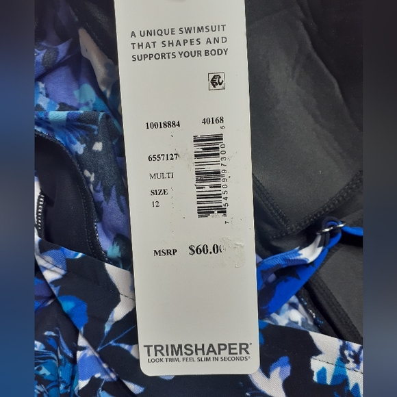 NWT Trimshaper tankini top size 12 - Picture 7 of 10